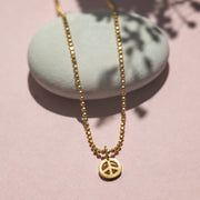 Kette Silber goldplattiert Peace Inside