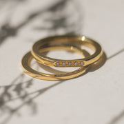 Ring Gold Sparkle Inside (Ensemble aus zwei Ringen)