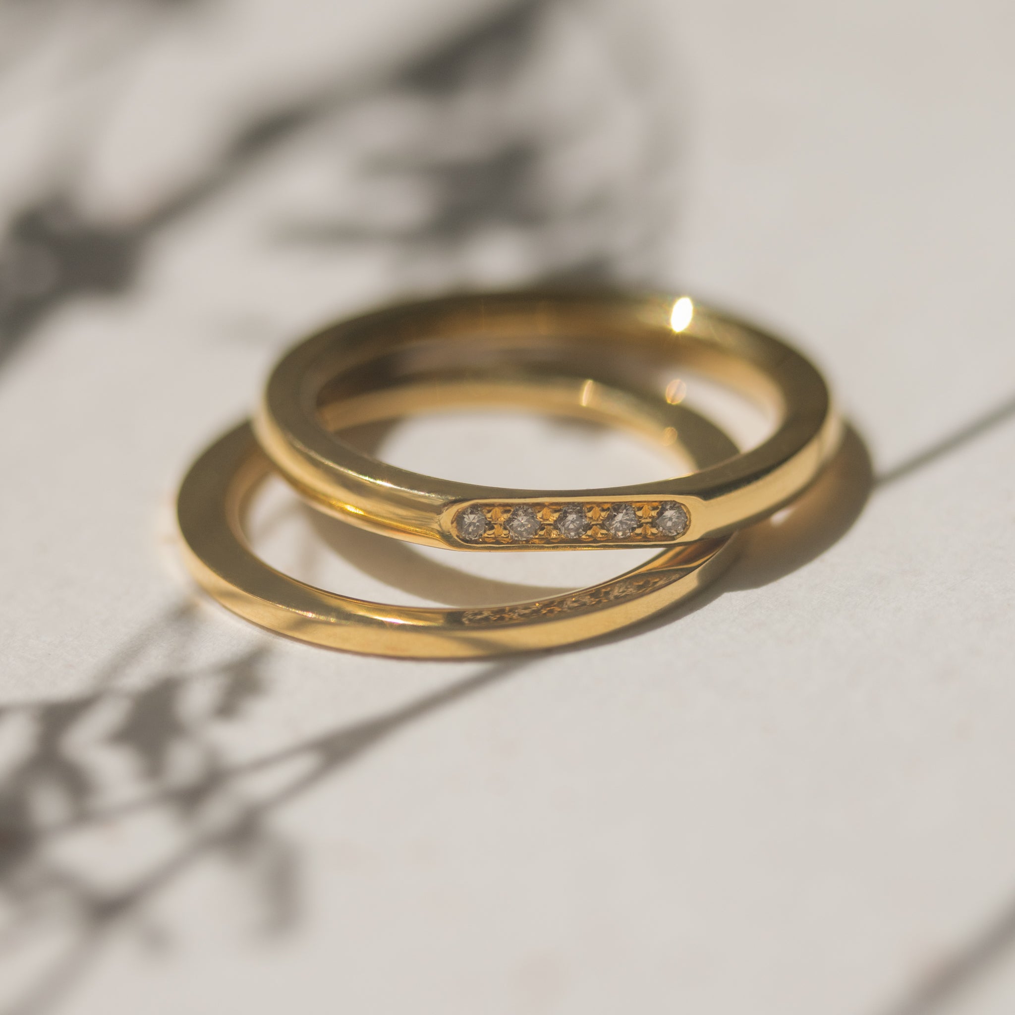 Ring Gold Sparkle Inside (Ensemble aus zwei Ringen)