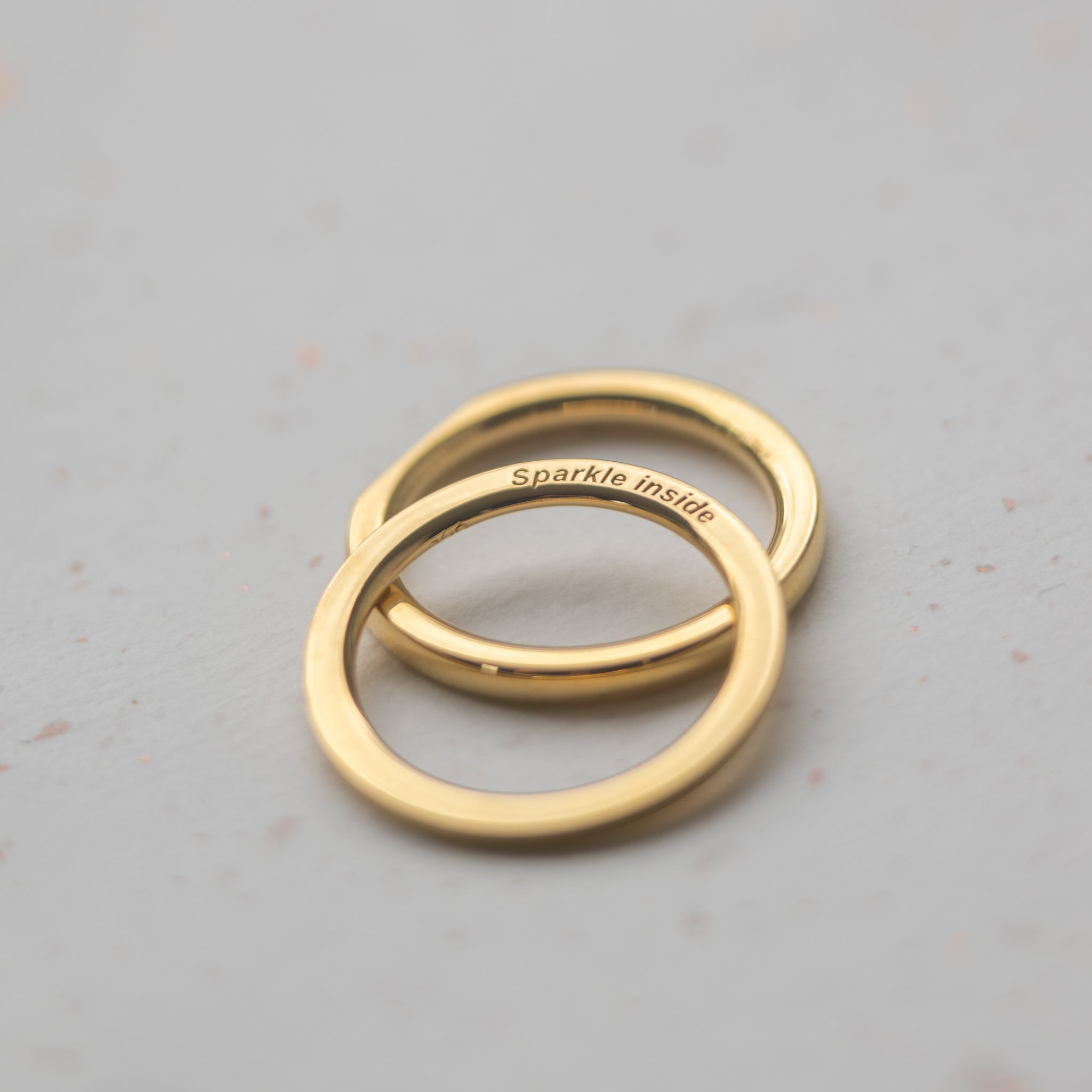 Ring Gold Sparkle Inside (Ensemble aus zwei Ringen)